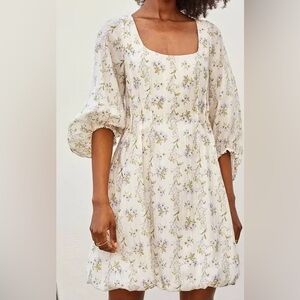 NWT H&M x Brock Collection white floral dress, size XL